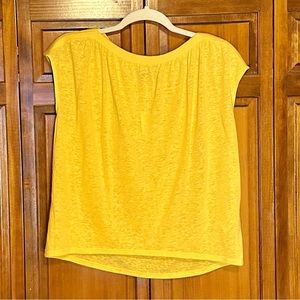 Banana Republic Linen Blend Gathered Top Extra Small